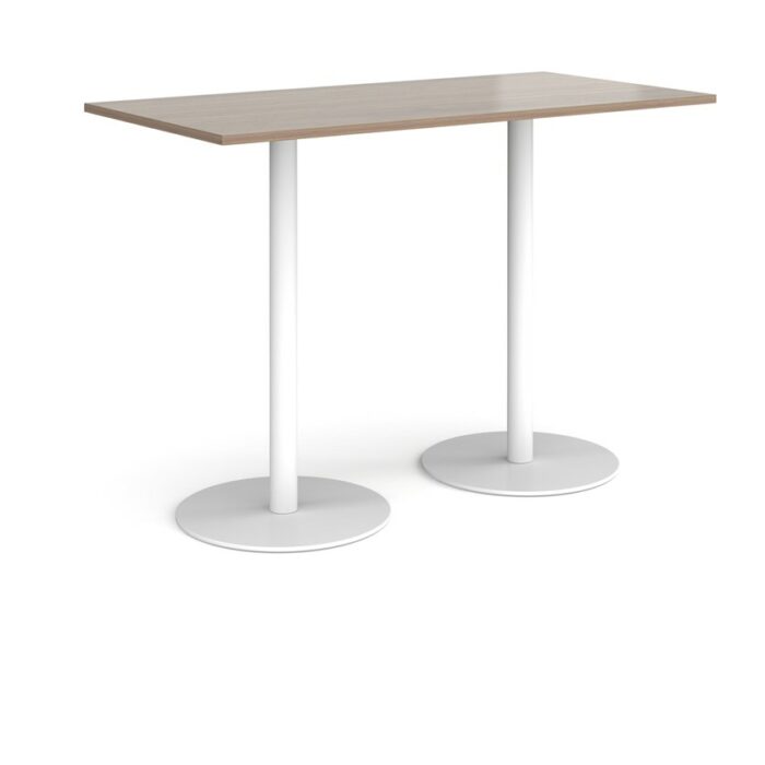 DAMS Monza rectangular poseur table with flat round bases 1600mm x 800mm-35152