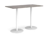 DAMS Monza rectangular poseur table with flat round bases 1600mm x 800mm-35155