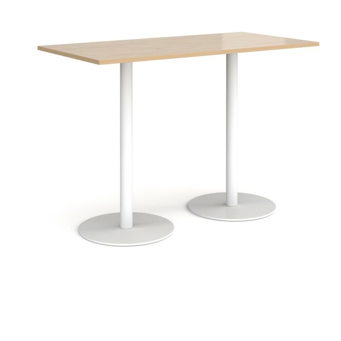 DAMS Monza rectangular poseur table with flat round bases 1600mm x 800mm-35151