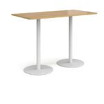 DAMS Monza rectangular poseur table with flat round bases 1600mm x 800mm-35153