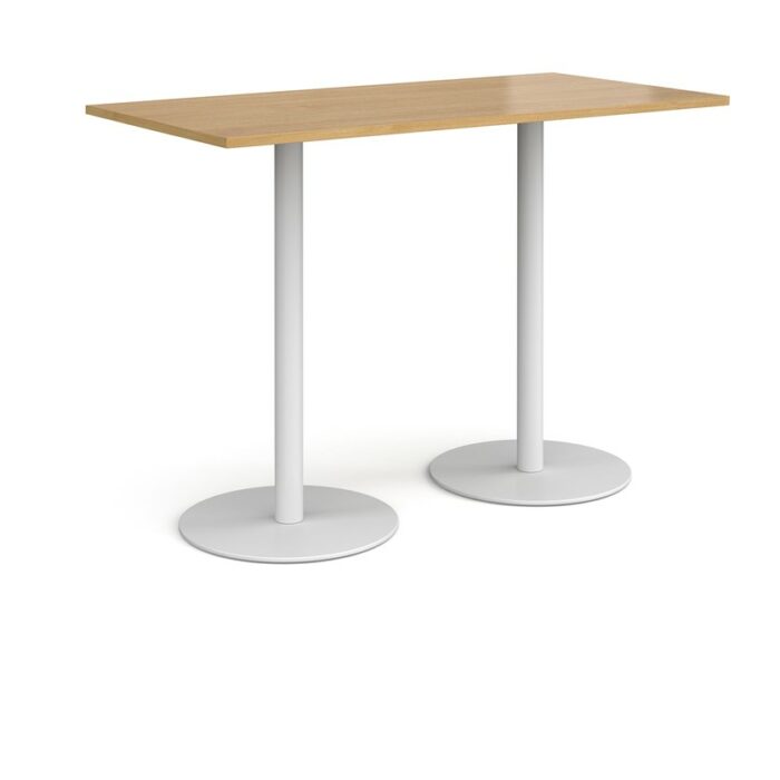 DAMS Monza rectangular poseur table with flat round bases 1600mm x 800mm-35153