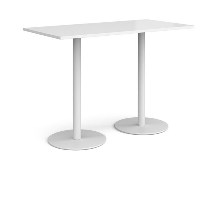 DAMS Monza rectangular poseur table with flat round bases 1600mm x 800mm-35150
