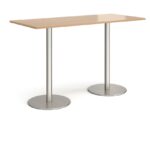 DAMS Monza rectangular poseur table with flat round bases 1800mm x 800mm-35182