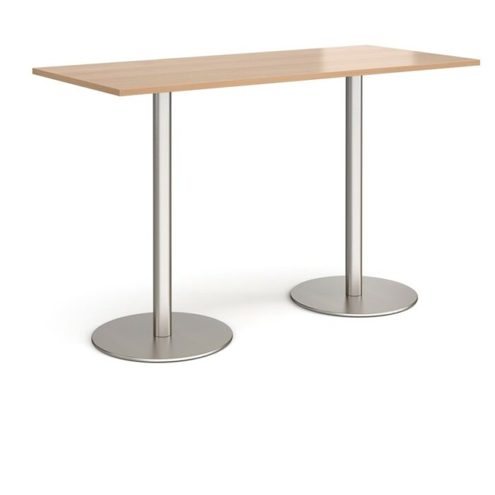 DAMS Monza rectangular poseur table with flat round bases 1800mm x 800mm-35182