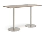 DAMS Monza rectangular poseur table with flat round bases 1800mm x 800mm-35184
