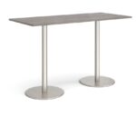 DAMS Monza rectangular poseur table with flat round bases 1800mm x 800mm-35185