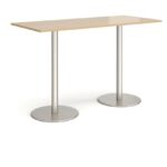 DAMS Monza rectangular poseur table with flat round bases 1800mm x 800mm-35187