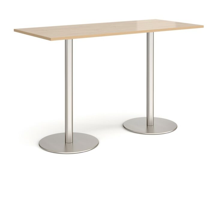 DAMS Monza rectangular poseur table with flat round bases 1800mm x 800mm-35187