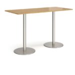 DAMS Monza rectangular poseur table with flat round bases 1800mm x 800mm-35186