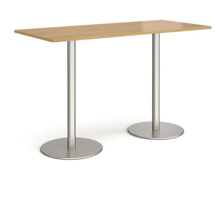 DAMS Monza rectangular poseur table with flat round bases 1800mm x 800mm-35186
