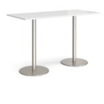 DAMS Monza rectangular poseur table with flat round bases 1800mm x 800mm-35183