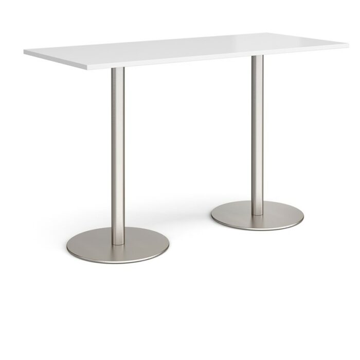 DAMS Monza rectangular poseur table with flat round bases 1800mm x 800mm-35183