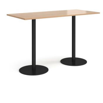 DAMS Monza rectangular poseur table with flat round bases 1800mm x 800mm-0
