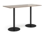 DAMS Monza rectangular poseur table with flat round bases 1800mm x 800mm-35178