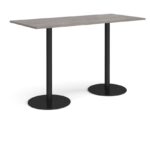 DAMS Monza rectangular poseur table with flat round bases 1800mm x 800mm-35179