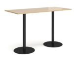 DAMS Monza rectangular poseur table with flat round bases 1800mm x 800mm-35181