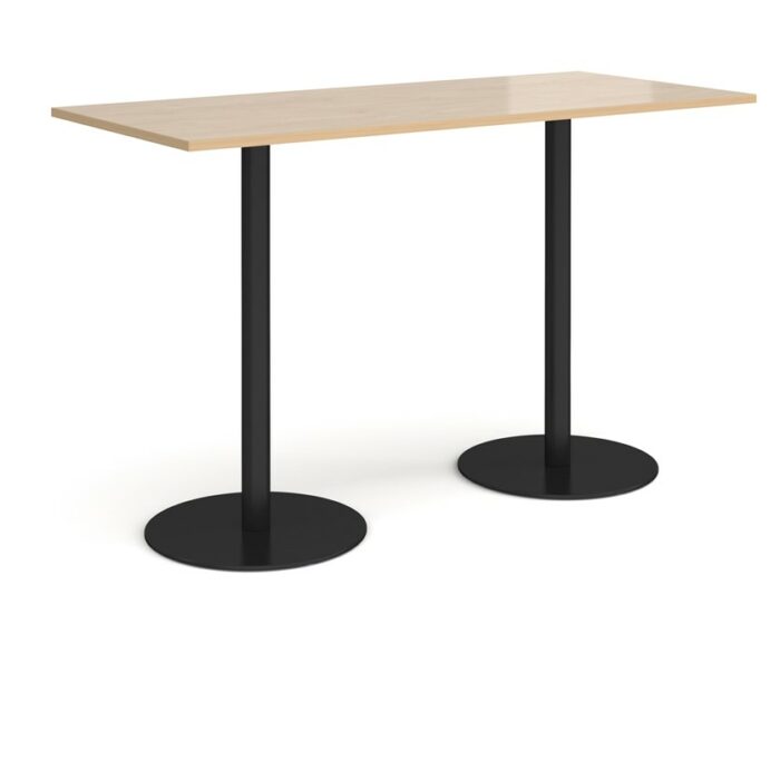 DAMS Monza rectangular poseur table with flat round bases 1800mm x 800mm-35181