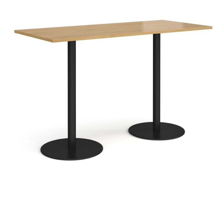 DAMS Monza rectangular poseur table with flat round bases 1800mm x 800mm-35176