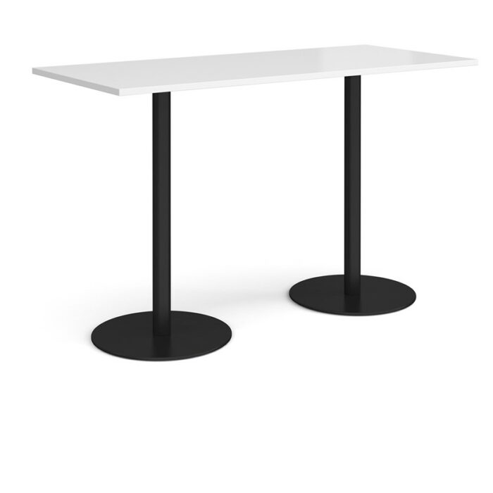 DAMS Monza rectangular poseur table with flat round bases 1800mm x 800mm-35177