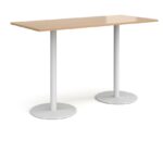 DAMS Monza rectangular poseur table with flat round bases 1800mm x 800mm-35191