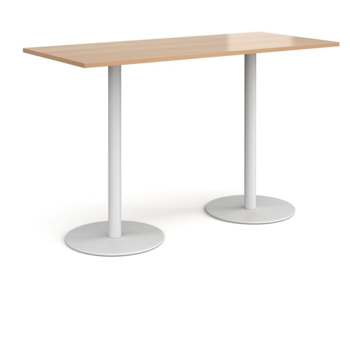 DAMS Monza rectangular poseur table with flat round bases 1800mm x 800mm-35191