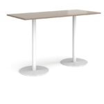 DAMS Monza rectangular poseur table with flat round bases 1800mm x 800mm-35192