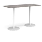 DAMS Monza rectangular poseur table with flat round bases 1800mm x 800mm-35190