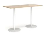 DAMS Monza rectangular poseur table with flat round bases 1800mm x 800mm-35193
