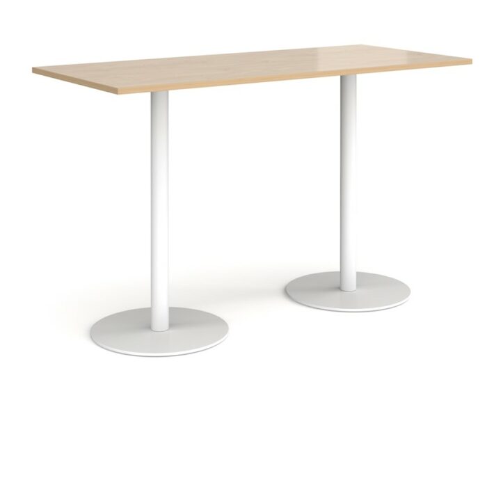 DAMS Monza rectangular poseur table with flat round bases 1800mm x 800mm-35193