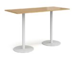 DAMS Monza rectangular poseur table with flat round bases 1800mm x 800mm-35189