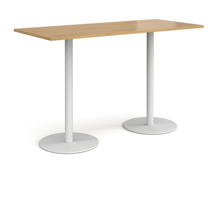 DAMS Monza rectangular poseur table with flat round bases 1800mm x 800mm-35189