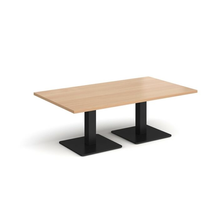 DAMS Brescia rectangular coffee table with flat square base 1400mm x 800mm-35285