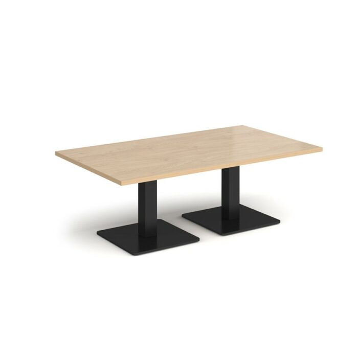 DAMS Brescia rectangular coffee table with flat square base 1400mm x 800mm-35286