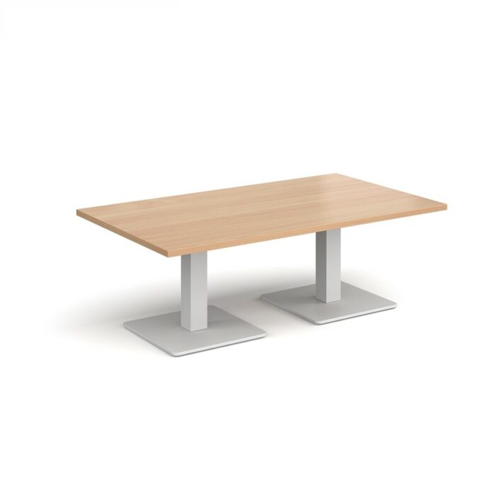DAMS Brescia rectangular coffee table with flat square base 1400mm x 800mm-35299