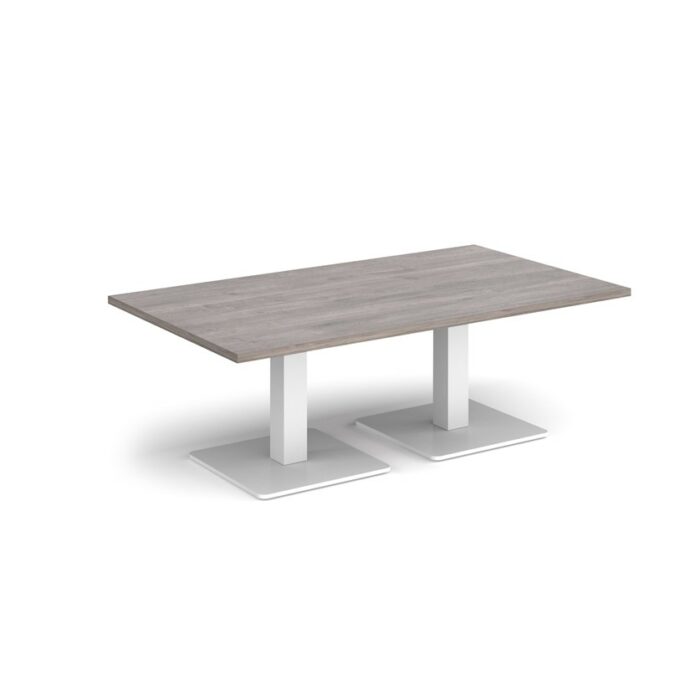 DAMS Brescia rectangular coffee table with flat square base 1400mm x 800mm-35298