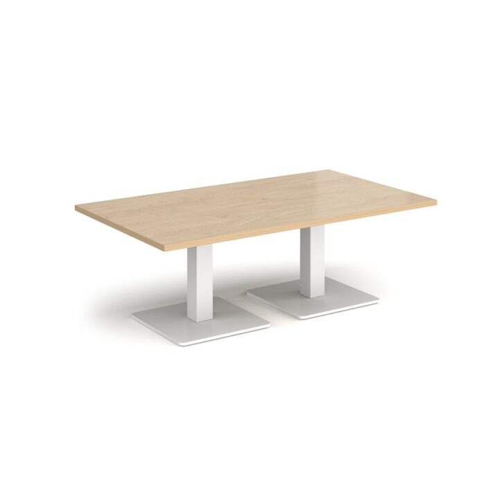 DAMS Brescia rectangular coffee table with flat square base 1400mm x 800mm-35296