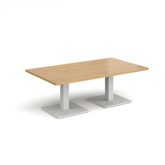 DAMS Brescia rectangular coffee table with flat square base 1400mm x 800mm-35295