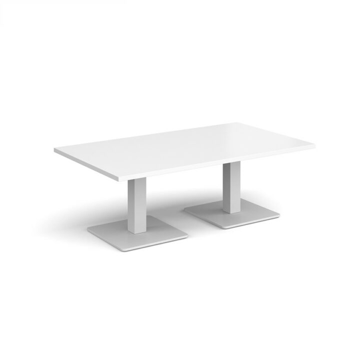 DAMS Brescia rectangular coffee table with flat square base 1400mm x 800mm-35294