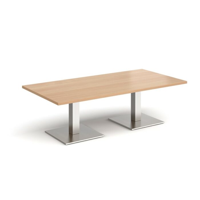 DAMS Brescia rectangular coffee table with flat square base 1600mm x 800mm-35330