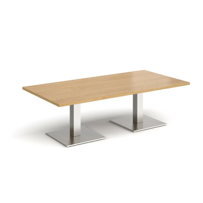 DAMS Brescia rectangular coffee table with flat square base 1600mm x 800mm-35328