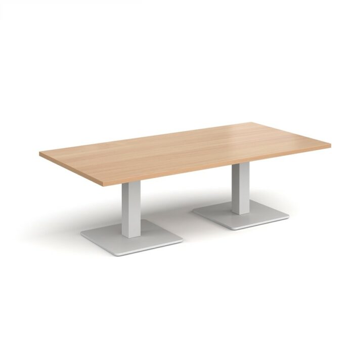 DAMS Brescia rectangular coffee table with flat square base 1600mm x 800mm-35335