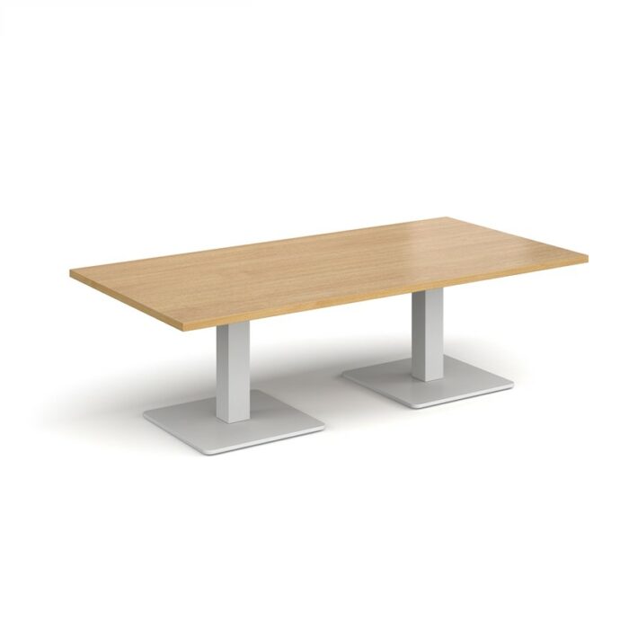 DAMS Brescia rectangular coffee table with flat square base 1600mm x 800mm-35336