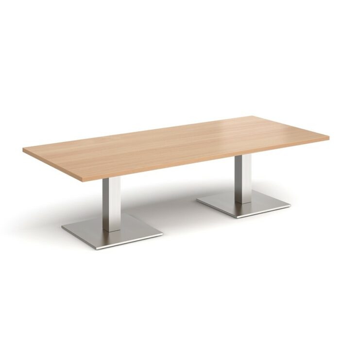 DAMS Brescia rectangular coffee table with flat square base 1800mm x 800mm-35365