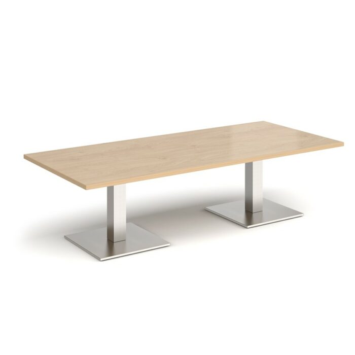 DAMS Brescia rectangular coffee table with flat square base 1800mm x 800mm-35366