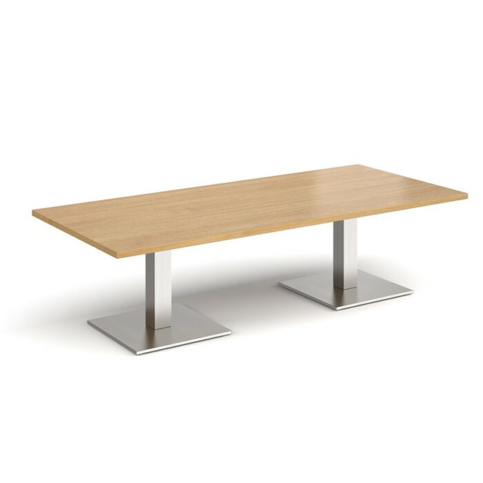 DAMS Brescia rectangular coffee table with flat square base 1800mm x 800mm-35364