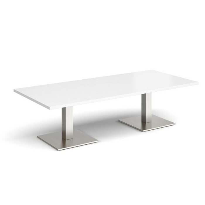 DAMS Brescia rectangular coffee table with flat square base 1800mm x 800mm-35361