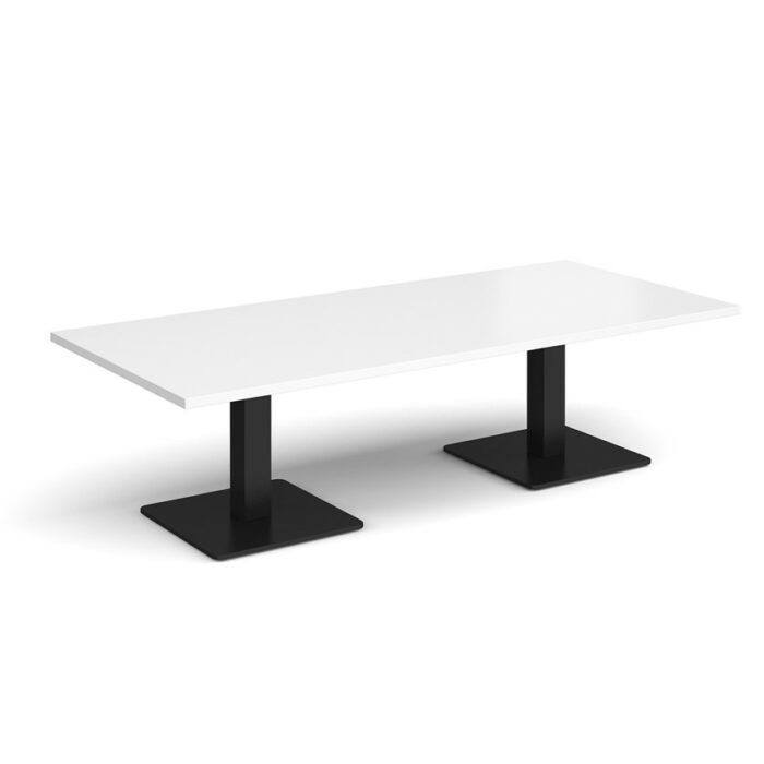 DAMS Brescia rectangular coffee table with flat square base 1800mm x 800mm-35355