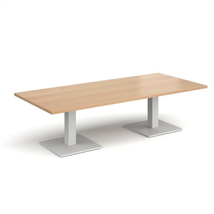 DAMS Brescia rectangular coffee table with flat square base 1800mm x 800mm-35369