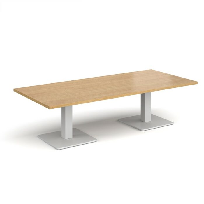 DAMS Brescia rectangular coffee table with flat square base 1800mm x 800mm-35371