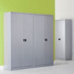 DAMS Steel contract cupboard with 4 shelves-33347